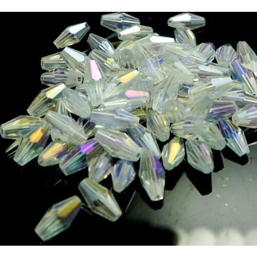 100 pieces exquisite 4x8mm Austrian Long Bicone crystal beads for Jewelry marking DIY necklace&Bracelet