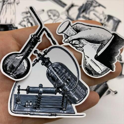 26PCS/bag Science Lab Series Sticker DIY Scrapbooking junk journal Album Diary Happy Planner week Decoration Sticker