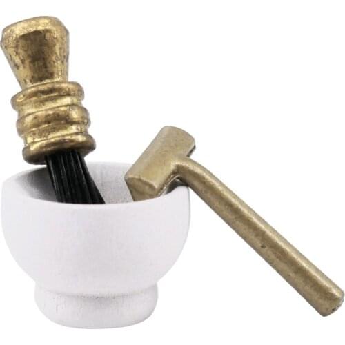 3Pcs Dolls House Bathroom Accessory Mini Toothbrush Razor Cup Brush Kids Toys