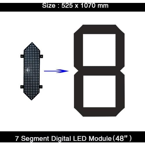 HD 48 "Inch 7 / seven segment digital LED module Number LED Gas Price Module Red White Yellow Green Color for outdoor or indoor