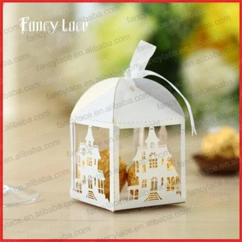 50pcs Palace Candy Box Party Laser Cutting Gift Bags Baby Shower Chocolate Packing Boxes Wedding Event Decoration Supplies