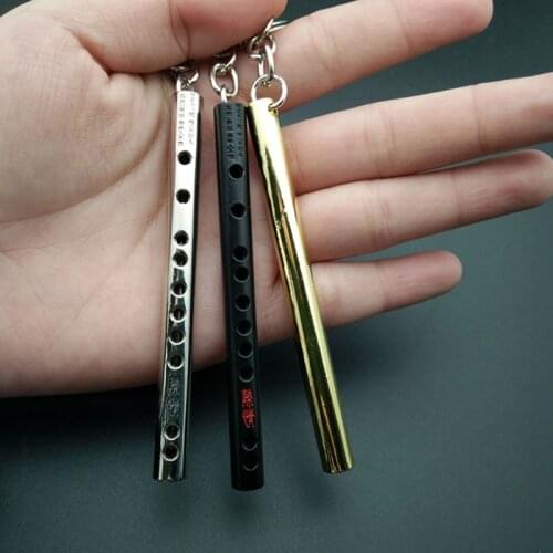 Anime Mo Dao Zu Shi Keychain Cosplay Prop Accessories Wei Wu Xian Ghost Flute Chen Qing Keyring Key Chain Pendant