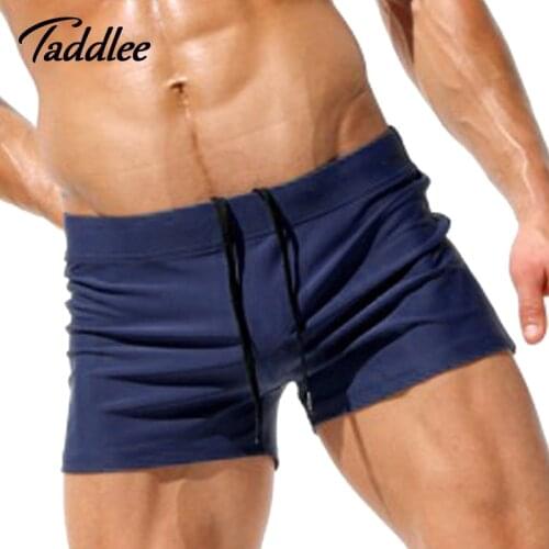 Taddlee Brand Men Swimwear Sexy Swimsuits Man Swimming Surfing Board Shorts Trunks Boxers Gay Low Waist Designed Brazilian Cut
