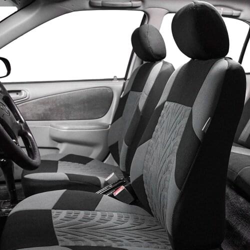 Car Seat Covers Full Set Universal Fit Most Cars Covers with Tire Track Pressing Design Car Seat Protector