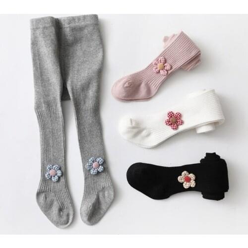 Baby Tights Girl Clothes Stockings Baby Pantyhose Girls Tights For Kids Spring Winter Autumn Cotton Flowers 2021 Girl pantyhose