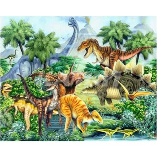 Dinosaur Diamond Art Animals Mosaic Embroidery Painting Large Size Stones Drawing Picture Wall Decor Handcraft Gift New Arrival