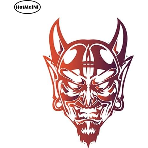 HotMeiNi Devil Satan Face Evil Demon Lucifer 666 Car Bumper Vinyl Sticker Decal Waterproof JDM Bumper Car Sticker Car Styling