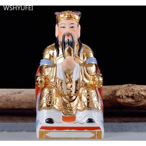Chinese Ceramic God of Cooking Ornaments Home Kitchen Feng Shui Decorations Housewarming Shop Opening Lucky Fortune Gifts