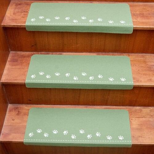 5 pcs/lot Stair-steps Pad Mat Reusable Stairway Carpet Luminous Staircase Cute Cat Paw Print Non-slip Doormat Stairs Rugs