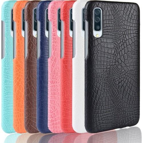 Leather Crocodile Pattern New arrival For Samsung Galaxy A50 A 50 SM-A505F Case Retro Luxury Crocodile Skin Cover Phone Case