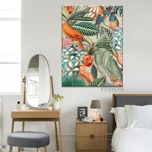 Modular Canvas Lot Cute Bird Flowers Home Decor Branch Prints Painting Poster Modern Wall Art Pictures For Living Room No Framed