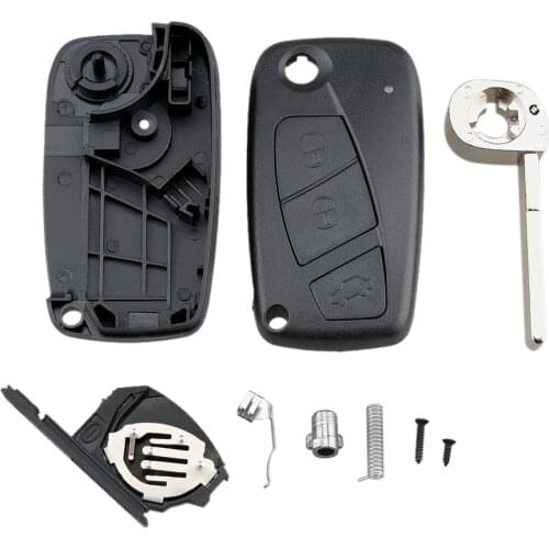 2020 New 3 Button 3 BTN ForFIAT 3 Button Punto Ducato Stilo Panda Flip Folding Remote Car Key Shell Case Cover SIP22 Blade