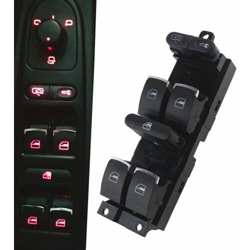Hight Quality Chrome Window Control Switch Button For VW 99-04 GTI Golf 4 Jetta MK4 BORA BEETLE Passat B5 B5.5