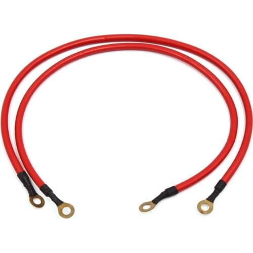 X Autohaux 27cm 42cm 45cm DC 12V 24V Red Car Battery Ground Wire Electric Conduction Stable Voltage Cable