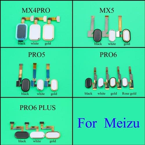 YuXi New Fingerprint Sensor Home button Return Flex Cable For Meizu MX4pro MX4 pro mx5 pro5 pro6 pro6 plus Mobile phone