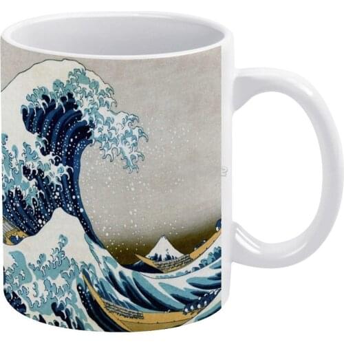The Great Wave Famous Coffee Mugs Ceramic Tea Cup Milk Mug Warmer Personalized Friends Birthday Gift Great Wave Kanagawa Katsush