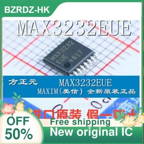 2-10PCS/lot MAX3232 MAX3232EUE MAX3232CUE TSSOP16 RS-232 nuevo original