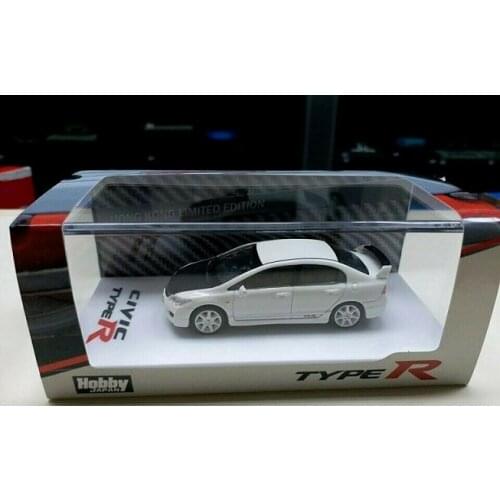 1:64 HONDA CIVIC TYPE R FD2 WHITE W BLACK Metal Diecast Alloy toy cars Model Vehicles For Children Boys gift hot