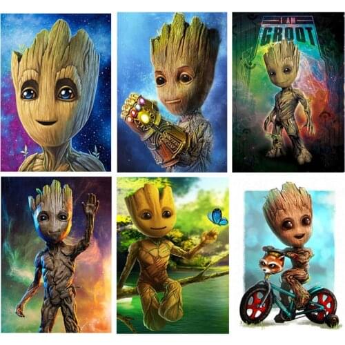 5D DIY Diamond Painting "Guardians Galaxy large" 3D Embroidery Cross stitch Full Diamond Mosaic Cartoon Painting Home Decor