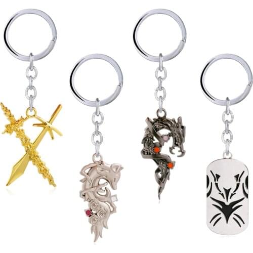Anime YuYu Hakusho Keychain Urameshi Yuusuke Logo Kuwabara Kazuma Sword Fox Black Dragon Pulse Hiei Weapon Car Keyrings Chaveiro