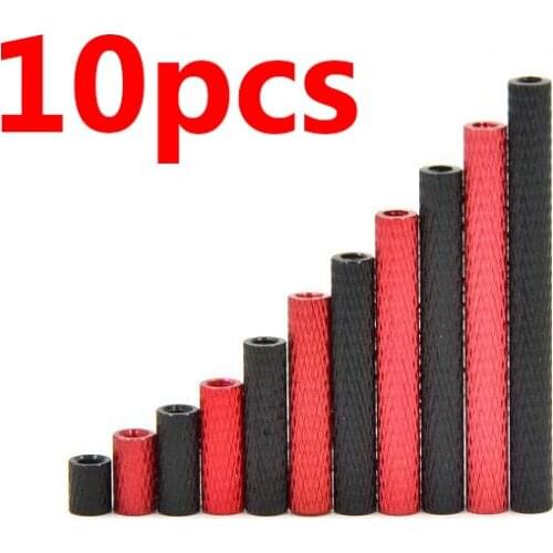 Free Shipping 10pcs M3 Aluminium alloy spacers column standoff pillar for RC Aircraft DIY models 6/9/10/12/45/50mm