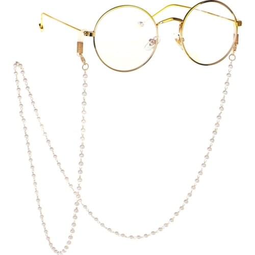 Fashion Imitation Pearls Bead Eyeglass Chain Glasses Strap Cords Sunglass Holder Lanyard Necklace