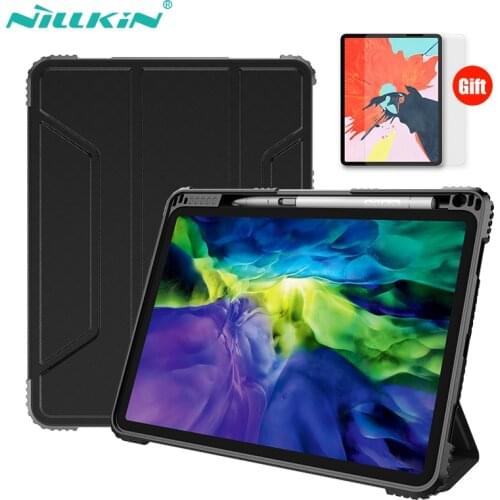 NILLKIN For iPad Pro 11 Case 2018 2020 Magnetic Auto Sleep/Wake Stand Case PU Leather Shockproof Hard case For iPad Pro 12.9