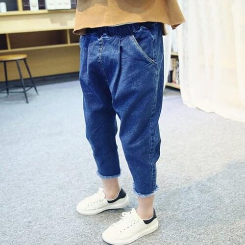 Childrens clothing boys and girls Korean version of the tide Harlan jeans leisure loose pants 2020 spring new
