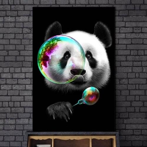 Lovely Panda Canvas Art Posters And Prints Animals Canvas Paintings On the Wall Art Cartoon Pictures For Kids Room Wall Decor