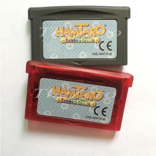 Hamtaro Rainbow Rescue Red or gray Shell for 32 Bit Handheld Player Video Game Cartridge Console Card EUR Version