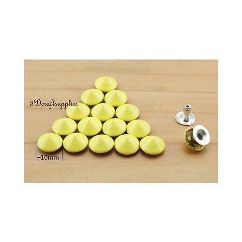 Rivets leather rivet bag clothing shoes Cone yellow 80 sets 10 mm AT85D