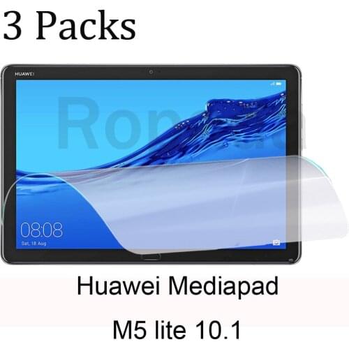 3 Packs soft PET screen protector for Huawei mediapad M5 lite 10.1 protective tablet film