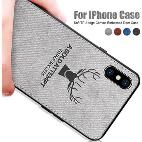 TPU Soft Phone Case For iPhone X XS XS Max XR 8 7 6s plus Non-slip Edge Fabric Back Cover Coque On i Phone 10 10S 10R 7 8 6 Case