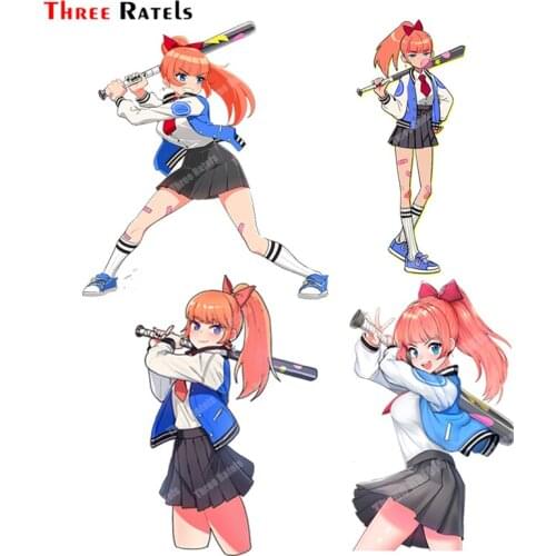 Three Ratels B74 Kyoko Of River City Girls Different States For Macbook Decal Waterproof Protected Stickers Decoration