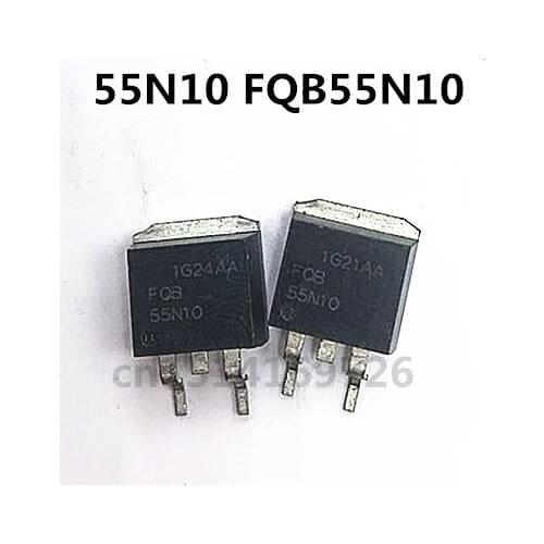 Original new 5pcs/ 55N10 FQB55N10 55A/100V TO-263