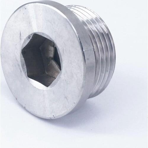 1/2" BSP Male 304 Stainless Steel Countersunk End Plug With Flange Internal Hex Head Socket 357 PSI