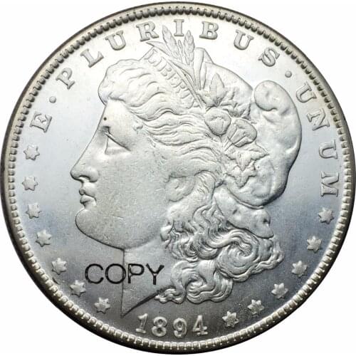 Untied States 1894 Cupronickel Silver Plated Morgan Dollars 1 One Dollar Replica Copy Coins