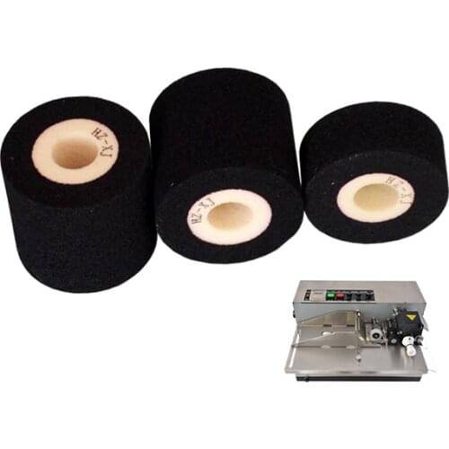 Black Diameter 36mm Height 32mm coding hot ink roller for coding machine to pirnt date and number