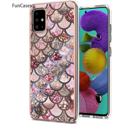 Cute Silicone Cases For telefon Samsung A51 4G Telofon IMD Phone Pouch Shell Cover Samsung Galaxy capa A515 Half Wrapped Case