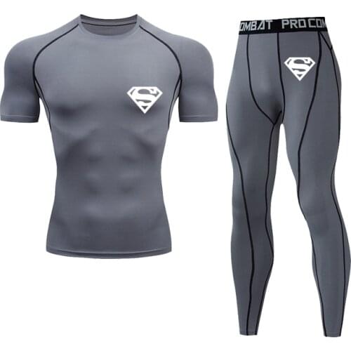 Mens Gym Suit Mens Tight Suit Compression Suit Bicycle Suit Quick Drying Suit Tennis Suit Jogging Shorts Rugby Suit MMA