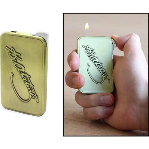 Tesbihane Personalized Name Written Kemal Ataturk Signature Themed Reproduction Antique Bronze Color Manyotorlu Metal Lighter