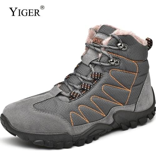 YIGER Mens Winter Boots