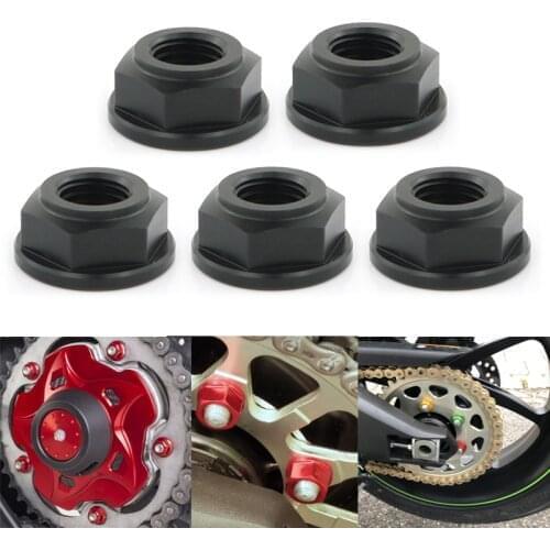 CNC Rear Sprocket Wheel Nuts M10*1.25 For Kawasaki Ninja ZX6R ZX7R ZX9R ZX10R ZX11 ZZR1100 Versys 1000 650 Z1000 Z900 Z800 Z750