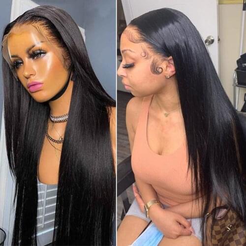 13x4 Human Hair Wigs For Women Human Hair 28 30 40 Inch Lace Frontal Wigs Brazilian Bob Wig Pre Plucked Straight Lace Front Wig