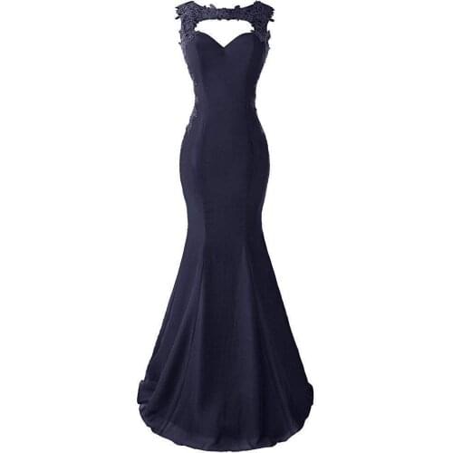 Bealegantom Long Mermaid Prom Dresses 2019 Beaded Red Black Royal Blue Evening Party Gowns Longo Vestido De Novia QA1596