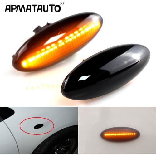 2PCS LED Car Dynamic Side Marker Blinker Light Signal Lamp Turn Signal Light For Toyota Yaris COROLLA Auris Mk1 E15 RAV4 Mk3