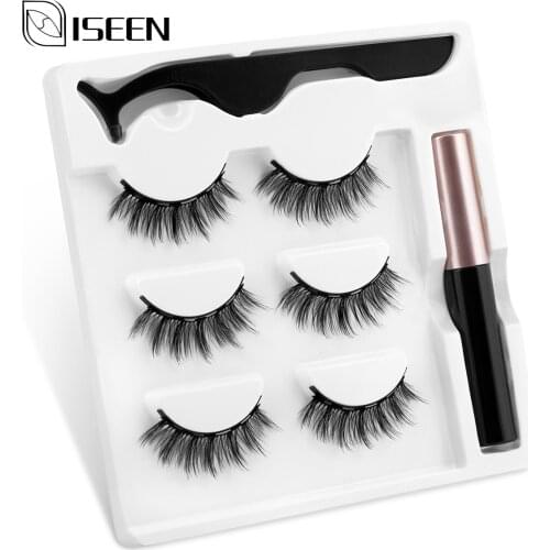 3/2 Pairs Magnetic Eyelashes 3D Natural False Eyelashes Eyeliner Set Magnet Lashes Magnetic Eyeliner&Tweezers Makeup Sets