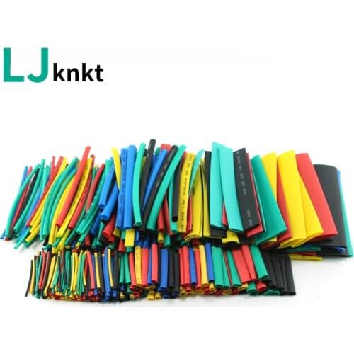 328pcs with box Heat shrink connectors tubing adhesive heat-shrinkable heatshrink tube braided sleeving cable heating elements