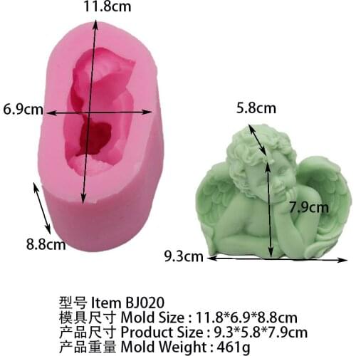 3D Angel Candle Mold Silicone Mold Silicone Mold Clay Baby Angel Cake Decoration Tool