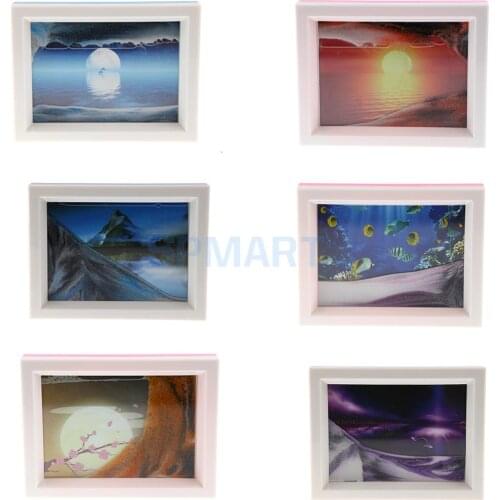 3D Dynamic Floating Liquid Sensory Motion Bubbler Timer Flowing Sand Drawing for Children Kids Toy Novelty Gift Home Decor